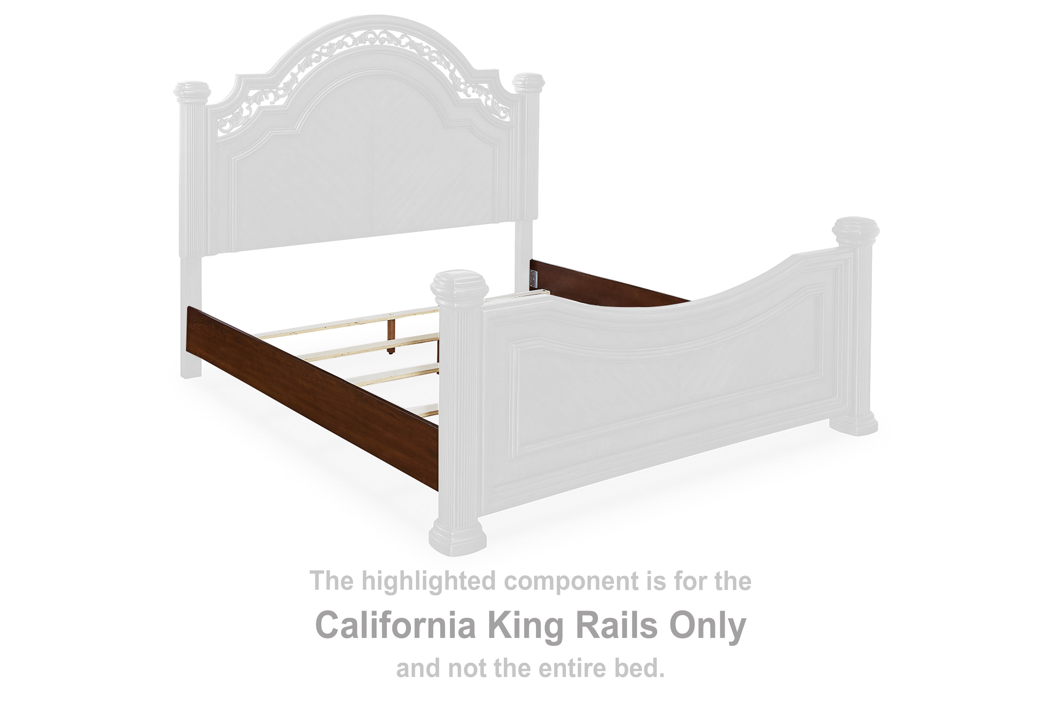 Lavinton Brown California King Rails - B764-94