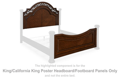 Lavinton Brown King/California King Poster Headboard/Footboard Panels - B764-72