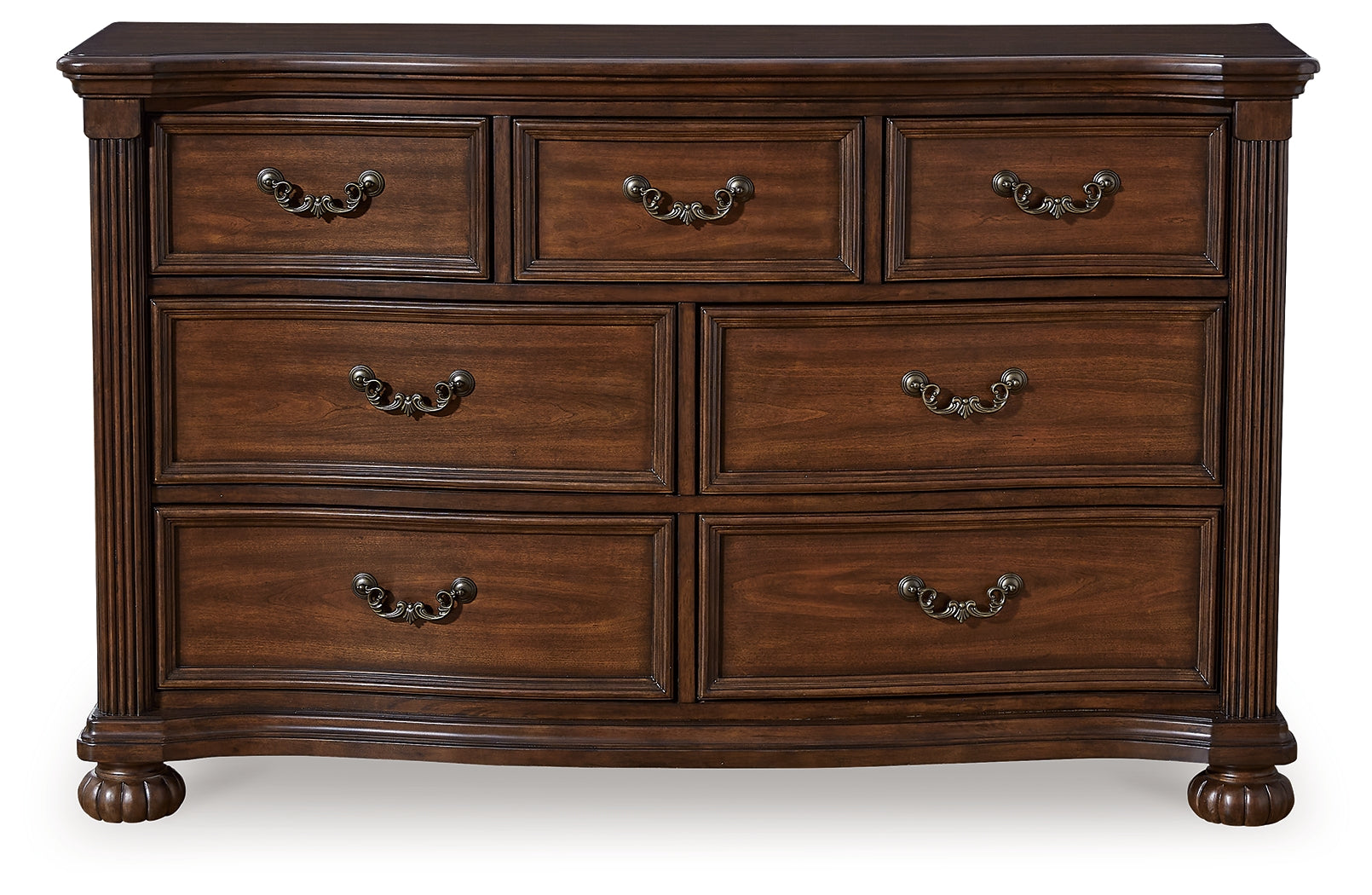 Lavinton California King Poster Bed with Dresser and 2 Nightstands in Brown from Ashley - Luna Furniture