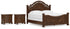 Lavinton King Poster Bed with 2 Nightstands in Brown from Ashley - Luna Furniture