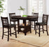 Lavon Espresso and Black 5-Piece Counter Height Dining Set from Coaster - Luna Furniture