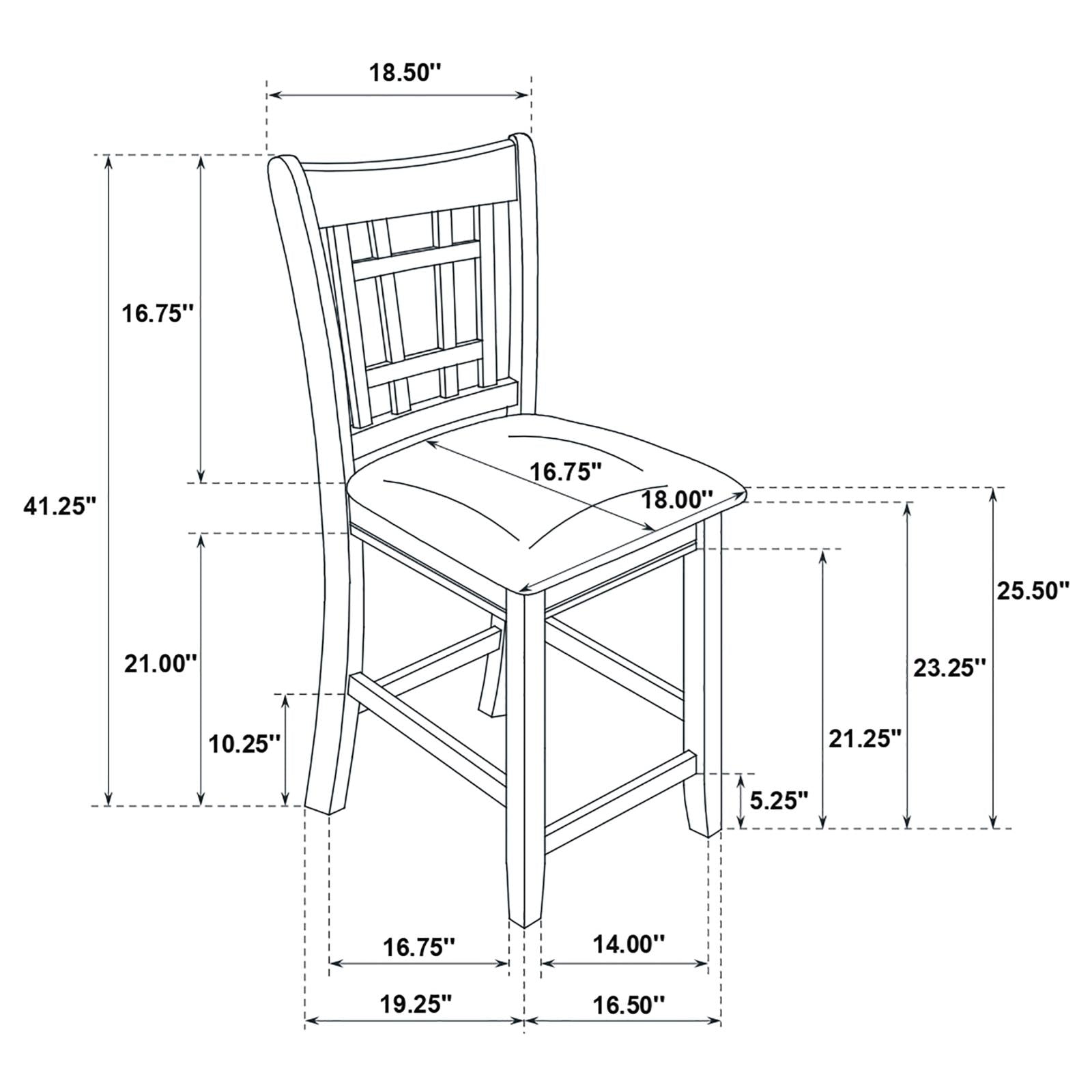 Lavon Espresso and Black 5-Piece Counter Height Dining Set from Coaster - Luna Furniture