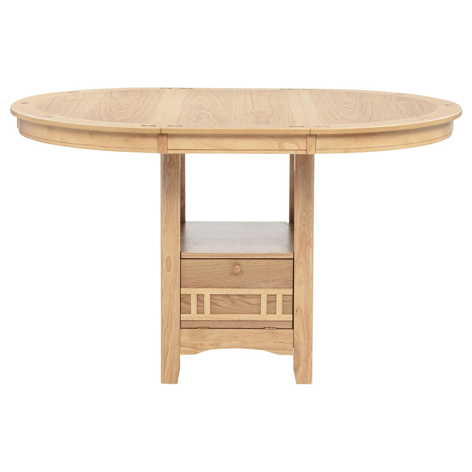 Lavon Oval 60-inch Counter Height Extension Dining Table Light Oak - 106628