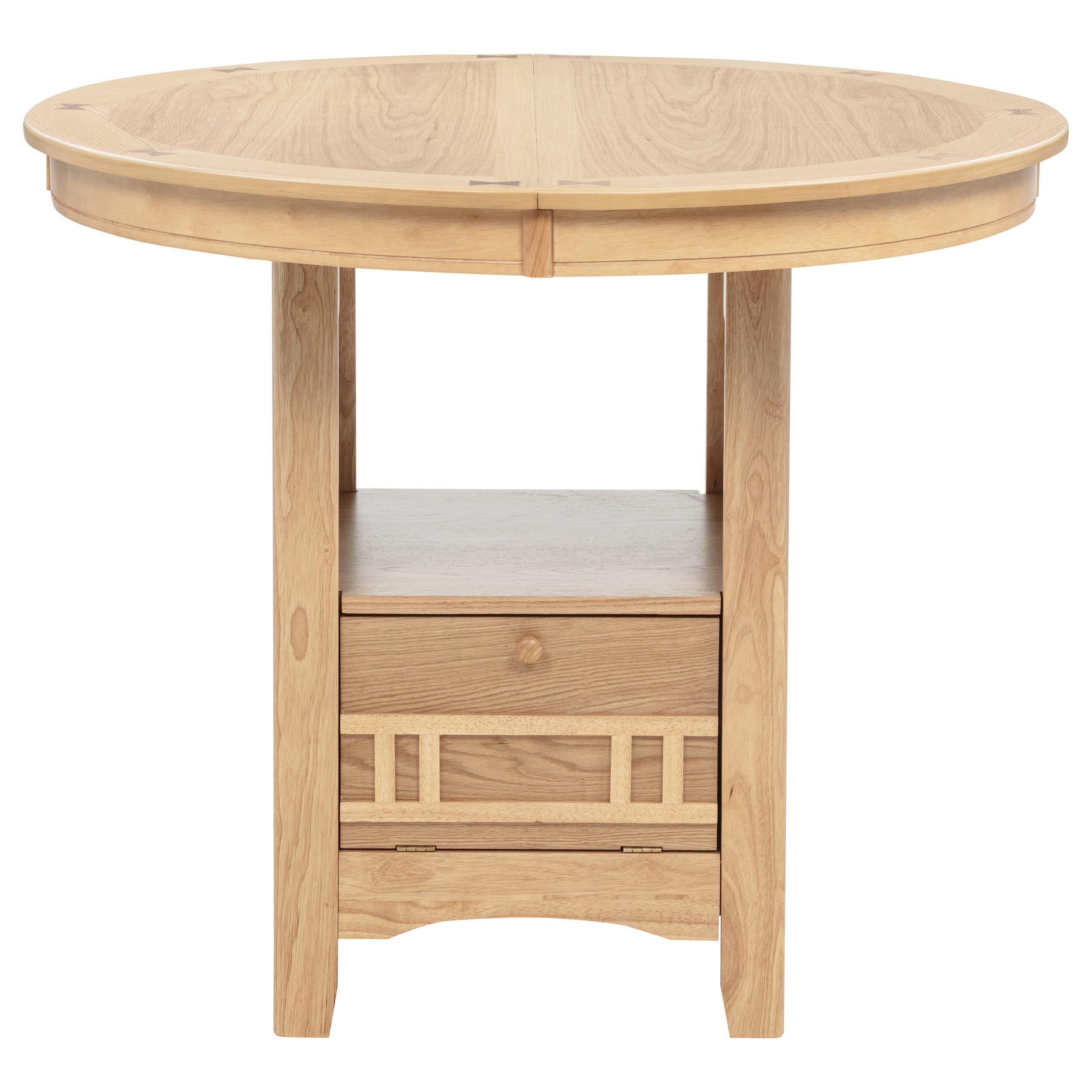 Lavon Oval 60-inch Counter Height Extension Dining Table Light Oak - 106628