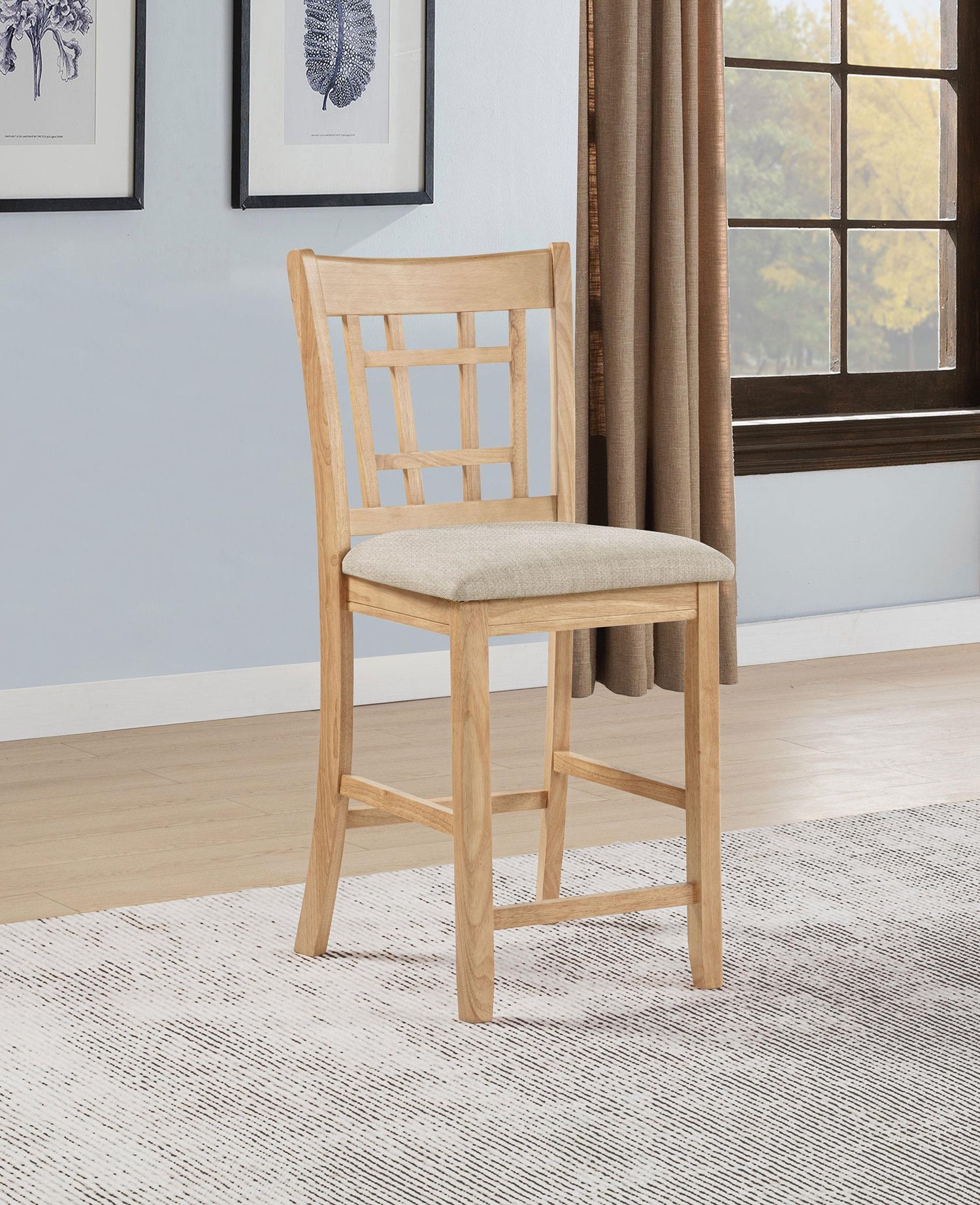 Lavon Wood Counter Height Dining Chair Grey and Light Oak (Set of 2) - 106629