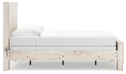 Lawroy Full Panel Bed with Dresser and 2 Nightstands in Light Natural from Ashley - Luna Furniture