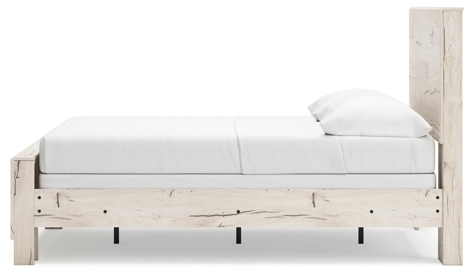 Lawroy Full Panel Bed with Dresser and 2 Nightstands in Light Natural from Ashley - Luna Furniture