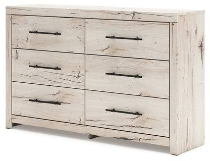Lawroy Full Panel Bed with Dresser and 2 Nightstands in Light Natural from Ashley - Luna Furniture