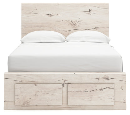 Lawroy Full Panel Storage Bed with Dresser and 2 Nightstands in Light Natural from Ashley - Luna Furniture
