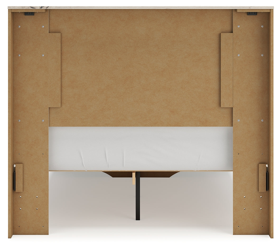 Lawroy Full Panel Storage Bed with Dresser and 2 Nightstands in Light Natural from Ashley - Luna Furniture
