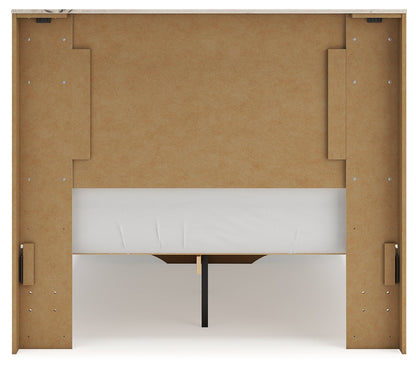 Lawroy Full Panel Storage Bed with Dresser and 2 Nightstands in Light Natural from Ashley - Luna Furniture