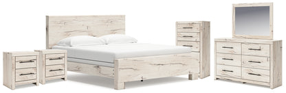 Lawroy King Panel Bed, Dresser, Mirror, Chest and Nightstand - B2310B48