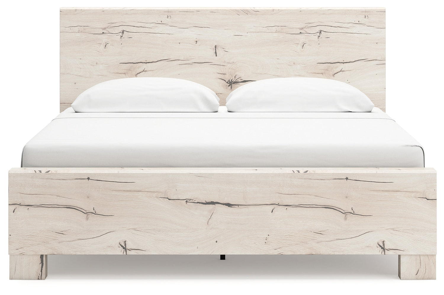 Lawroy King Panel Bed with Dresser and 2 Nightstands in Light Natural from Ashley - Luna Furniture