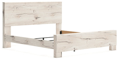 Lawroy King Panel Bed with Dresser and 2 Nightstands in Light Natural from Ashley - Luna Furniture