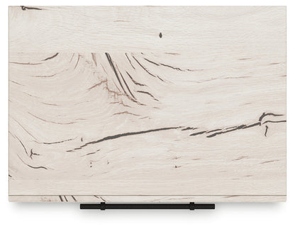 Lawroy King Panel Headboard with Mirrored Dresser and 2 Nightstands in Light Natural from Ashley - Luna Furniture