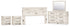 Lawroy King Panel Headboard with Mirrored Dresser and 2 Nightstands in Light Natural from Ashley - Luna Furniture