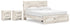 Lawroy King Panel Storage Bed with 2 Nightstands in Light Natural from Ashley - Luna Furniture