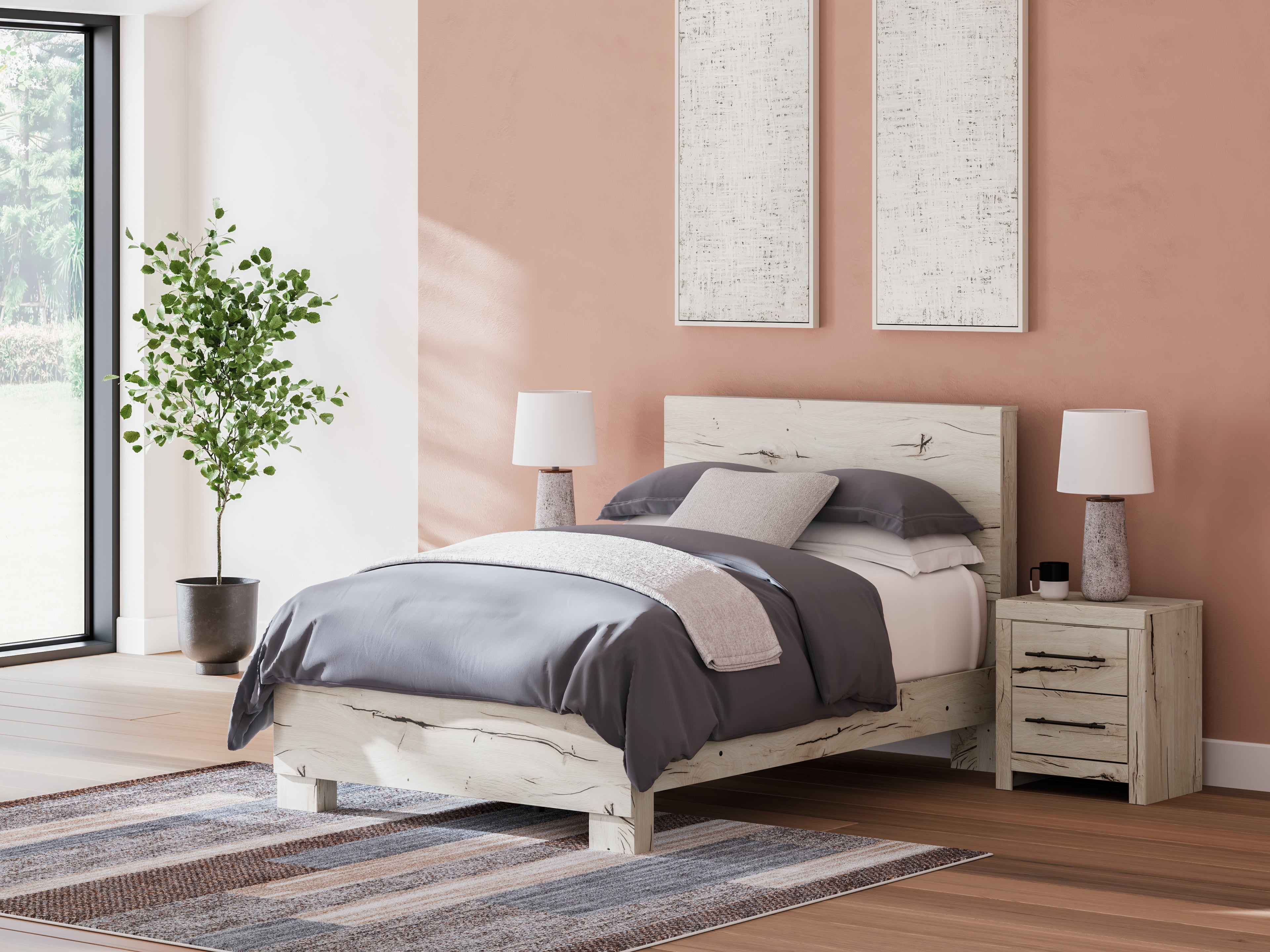 Lawroy Light Natural Full Panel Bed - B2310B16