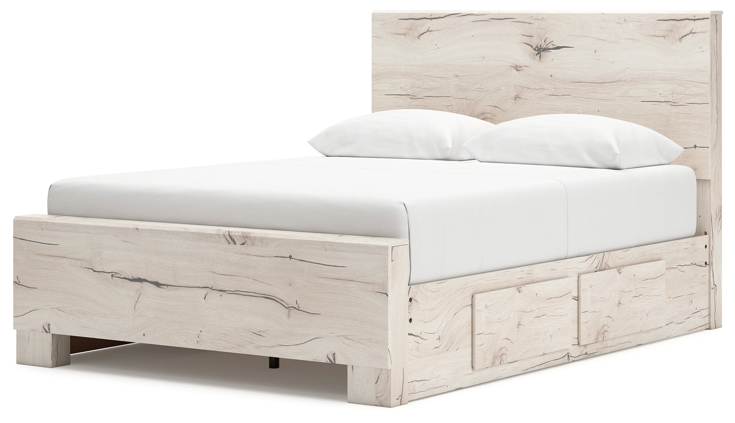 Lawroy Light Natural Full Panel Bed with Storage - B2310B43