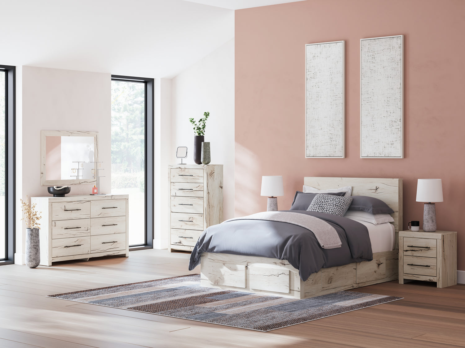 Lawroy Light Natural Full Panel Storage Bed - B2310B24