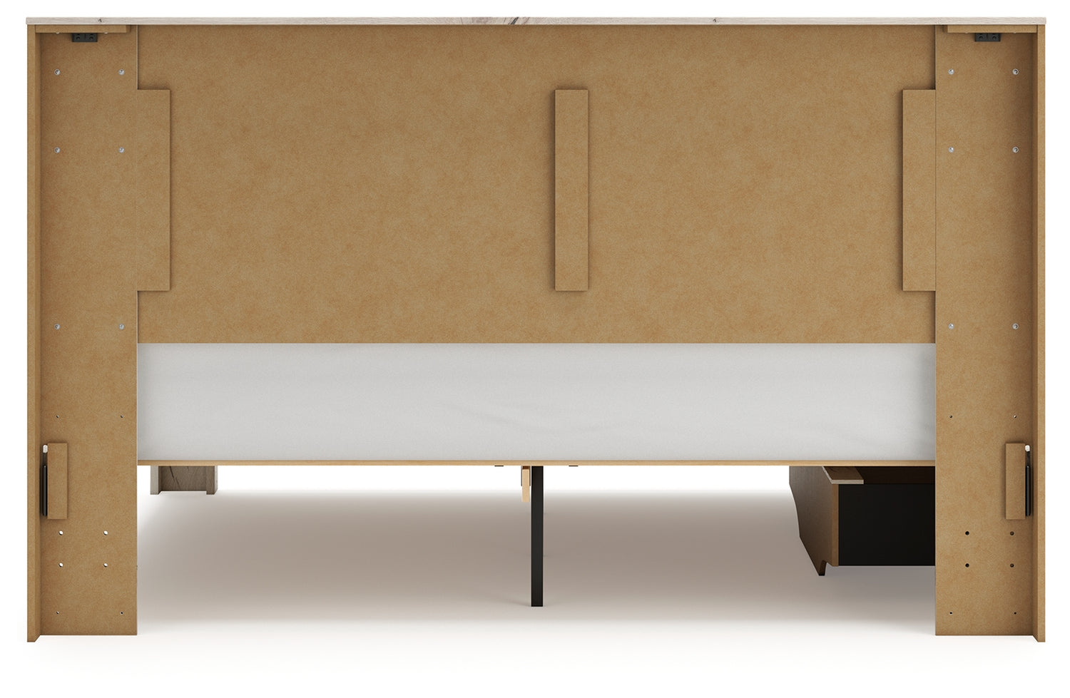 Lawroy Light Natural King Panel Bed with Storage - B2310B12