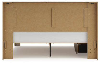 Lawroy Light Natural King Panel Bed with Storage - B2310B12