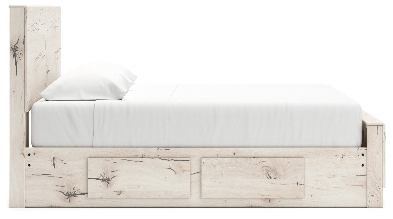 Lawroy Light Natural King Panel Bed with Storage - B2310B13