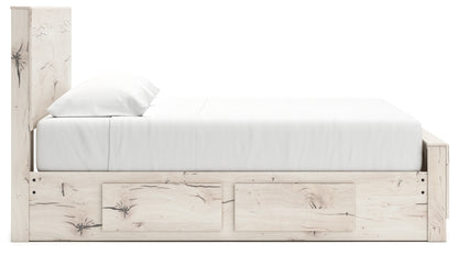 Lawroy Light Natural King Panel Bed with Storage - B2310B13