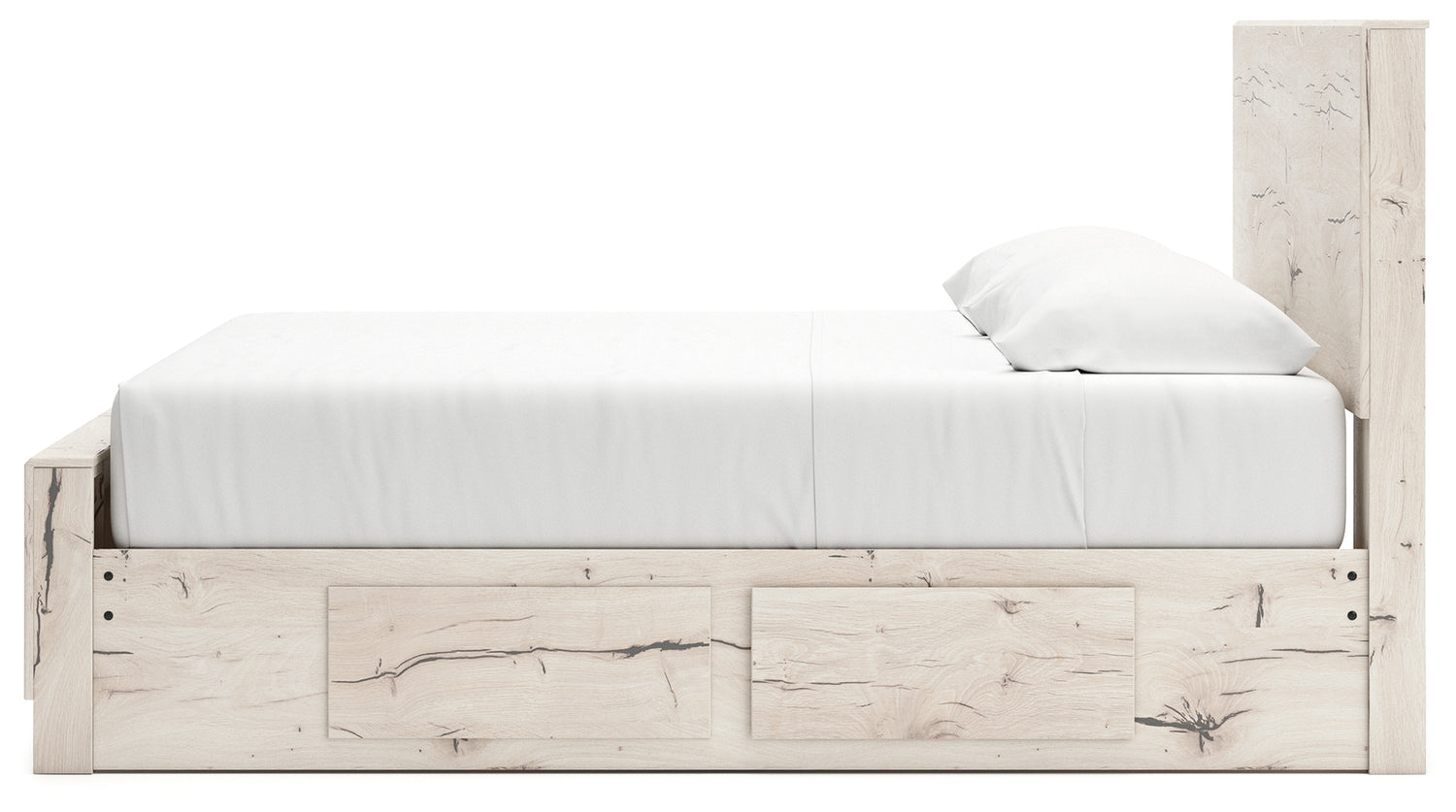 Lawroy Light Natural King Panel Bed with Storage - B2310B13