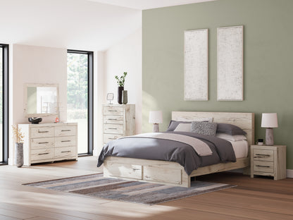 Lawroy Light Natural King Panel Storage Bed - B2310B11
