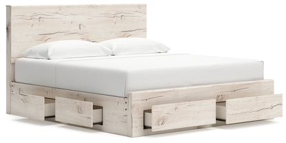 Lawroy Light Natural King Panel Storage Bed - B2310B14