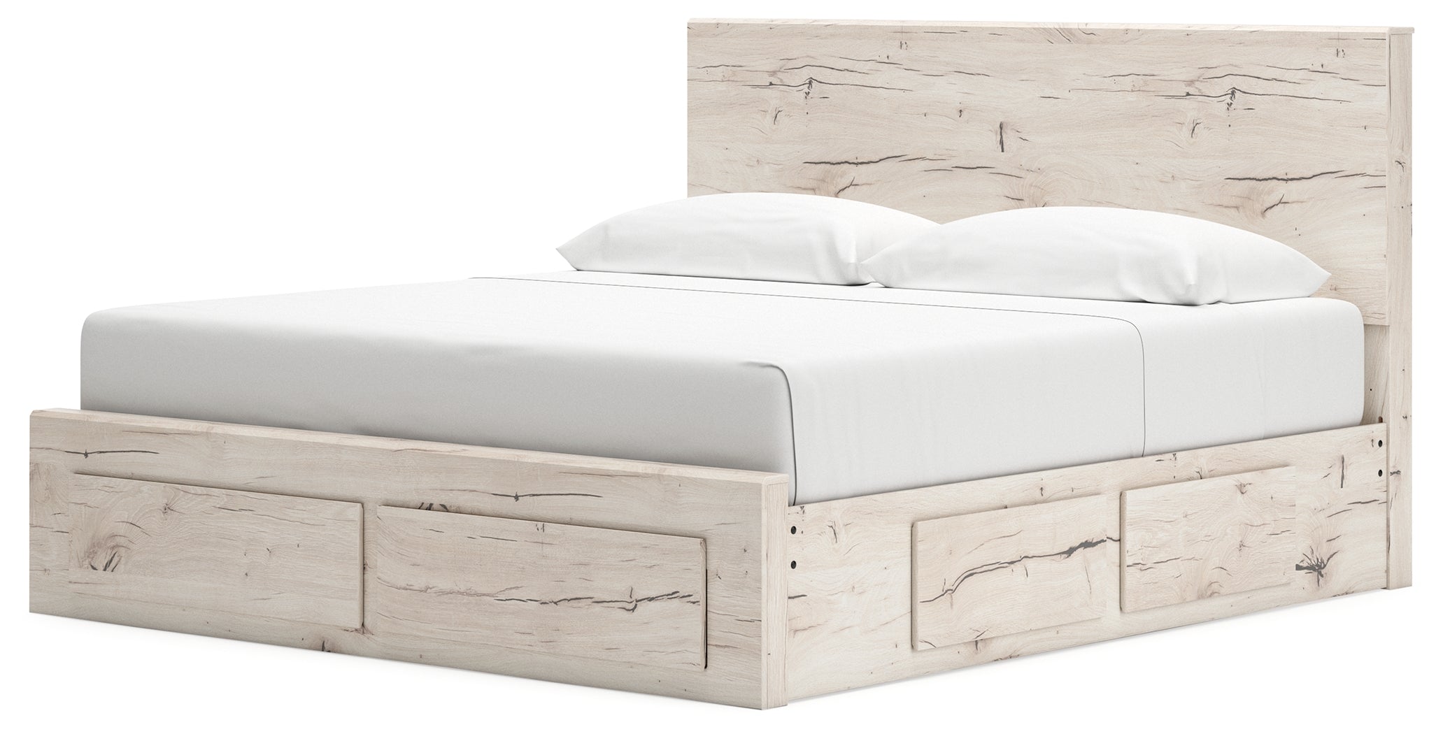 Lawroy Light Natural King Panel Storage Bed - B2310B14