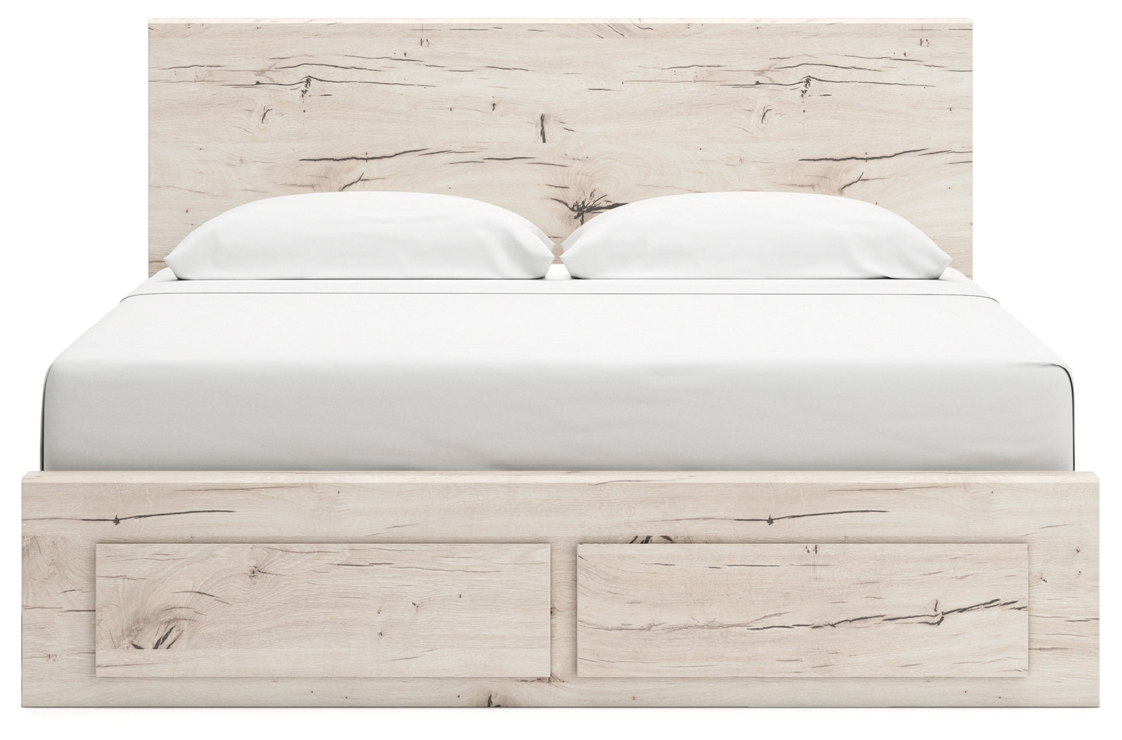 Lawroy Light Natural King Panel Storage Bed - B2310B14