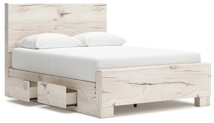 Lawroy Light Natural Queen Panel Bed with Storage - B2310B6