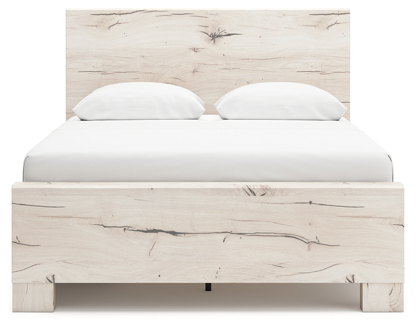 Lawroy Light Natural Queen Panel Bed with Storage - B2310B6