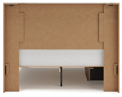 Lawroy Light Natural Queen Panel Bed with Storage - B2310B6