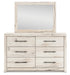 Lawroy Light Natural Queen Panel Bed with Storage, Dresser and Mirror - B2310B29