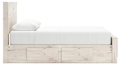 Lawroy Light Natural Queen Panel Bed with Storage, Dresser and Mirror - B2310B29