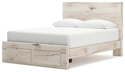 Lawroy Light Natural Queen Panel Storage Bed - B2310B4