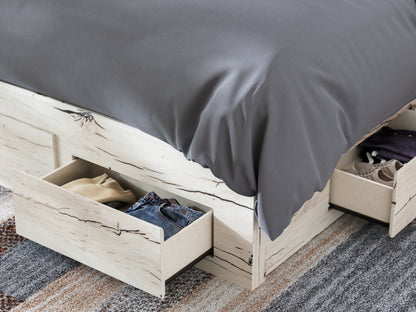 Lawroy Light Natural Queen Panel Storage Bed - B2310B9