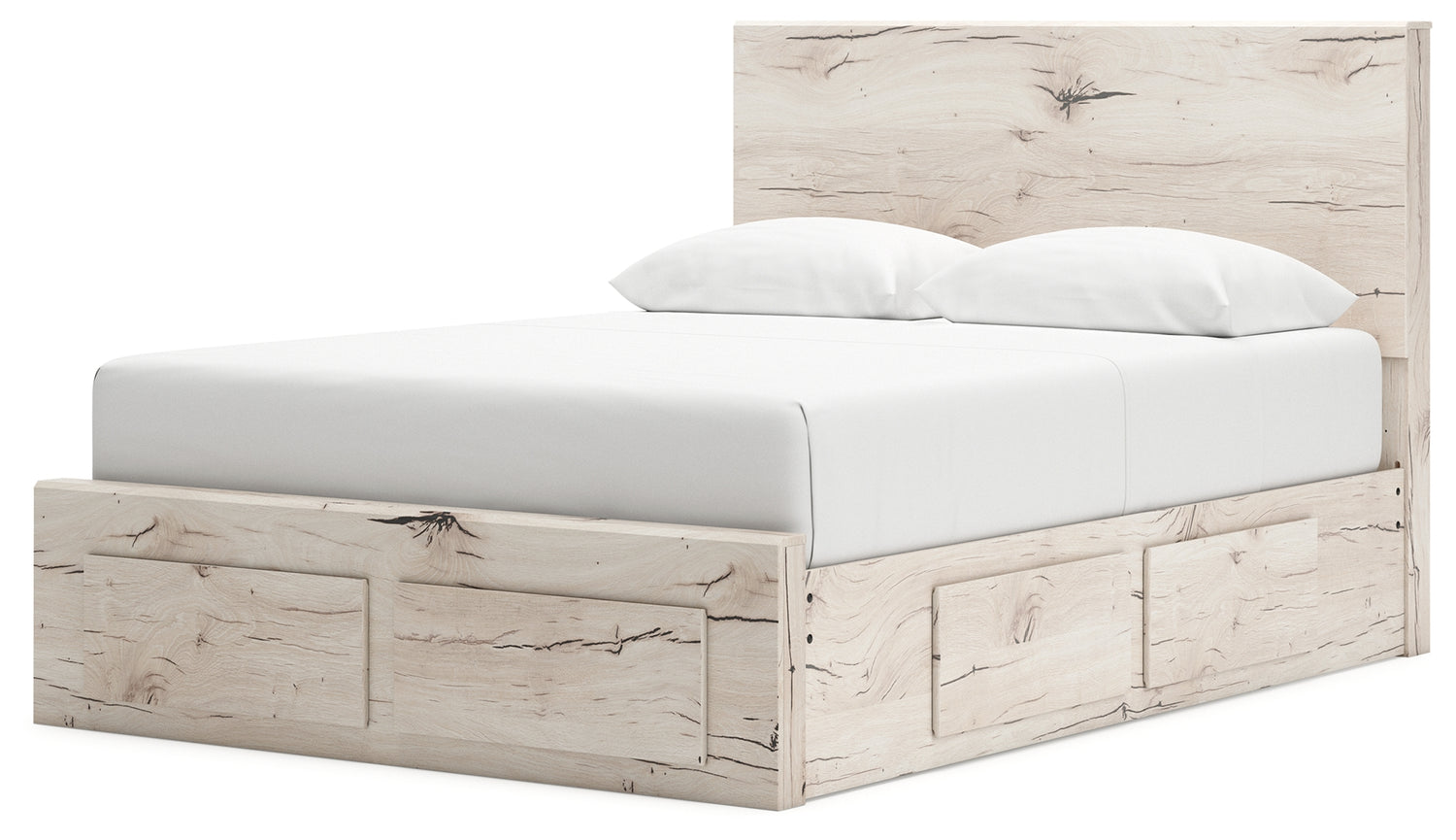Lawroy Light Natural Queen Panel Storage Bed - B2310B9