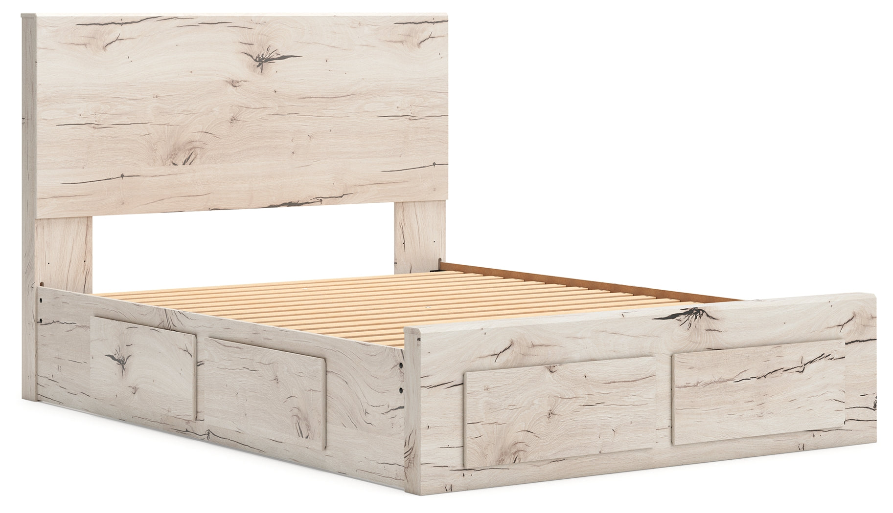 Lawroy Light Natural Queen Panel Storage Bed - B2310B9