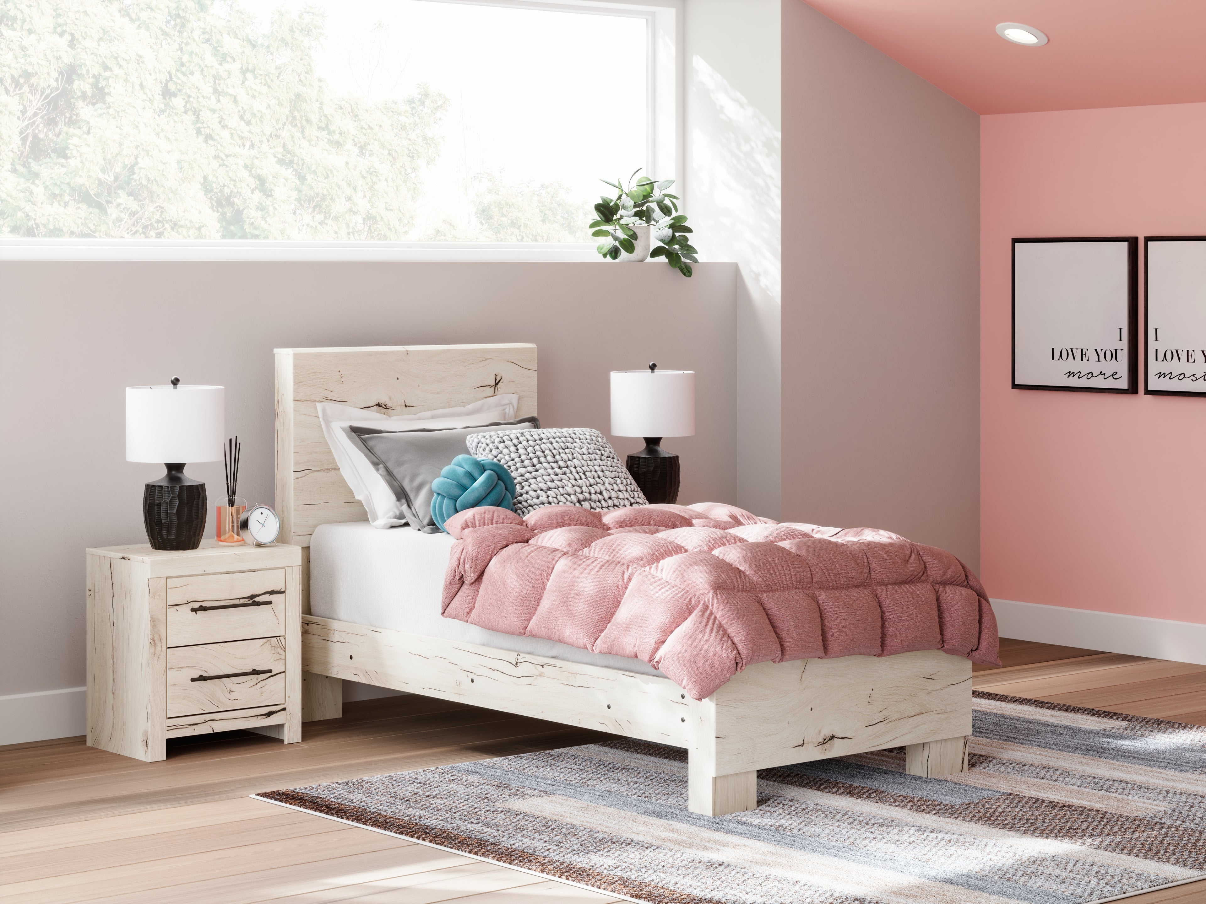 Lawroy Light Natural Twin Panel Bed - B2310B15