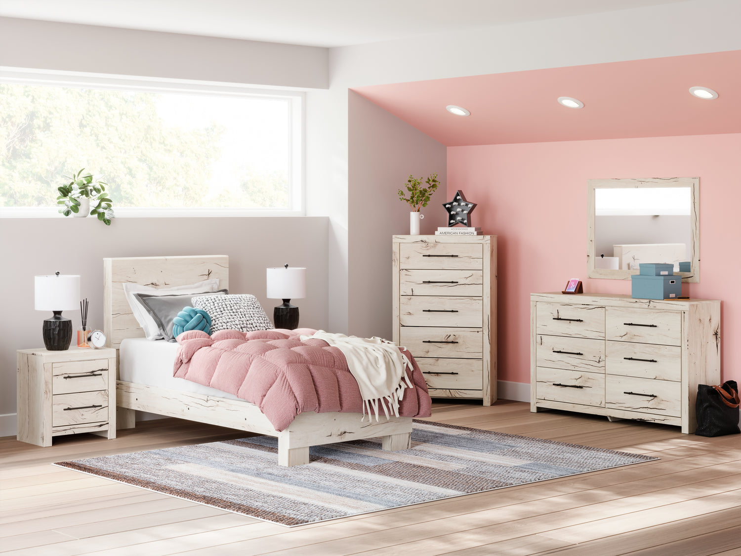 Lawroy Light Natural Twin Panel Bed - B2310B15