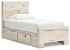 Lawroy Light Natural Twin Panel Bed with Storage - B2310B23