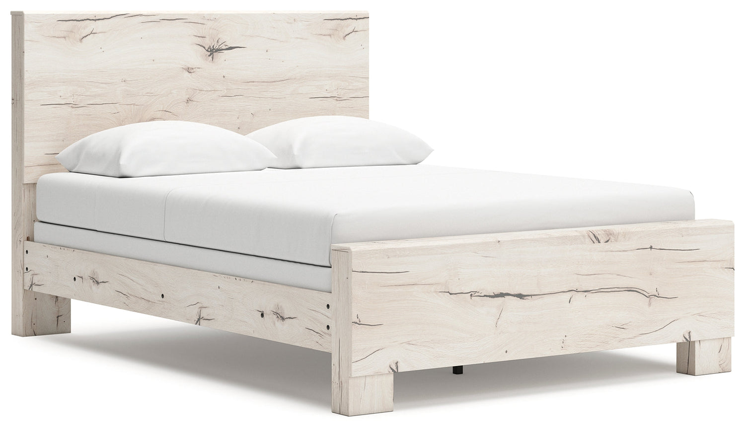 Lawroy Queen Panel Bed with Dresser and 2 Nightstands in Light Natural from Ashley - Luna Furniture