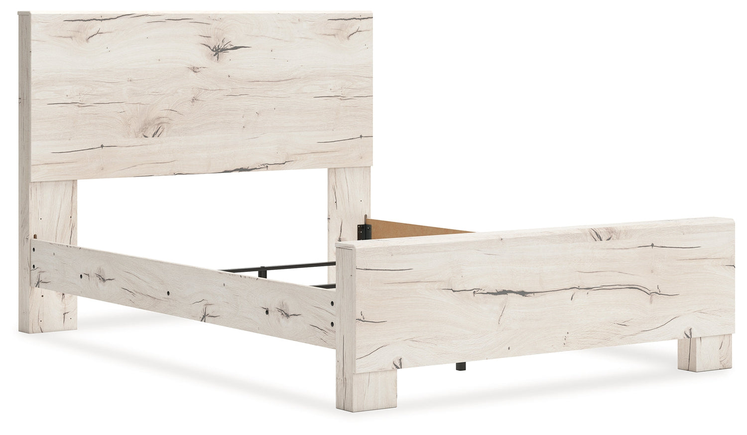 Lawroy Queen Panel Bed with Mirrored Dresser, Chest and 2 Nightstands in Light Natural from Ashley - Luna Furniture