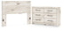 Lawroy Queen Panel Headboard with Dresser in Light Natural from Ashley - Luna Furniture