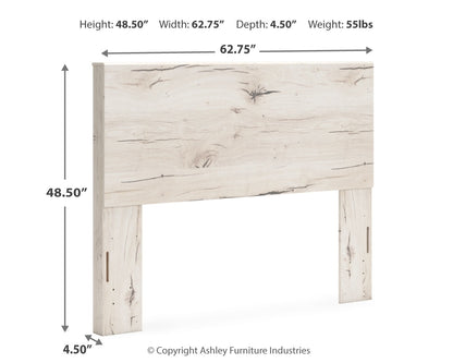 Lawroy Queen Panel Headboard with Mirrored Dresser and 2 Nightstands in Light Natural from Ashley - Luna Furniture
