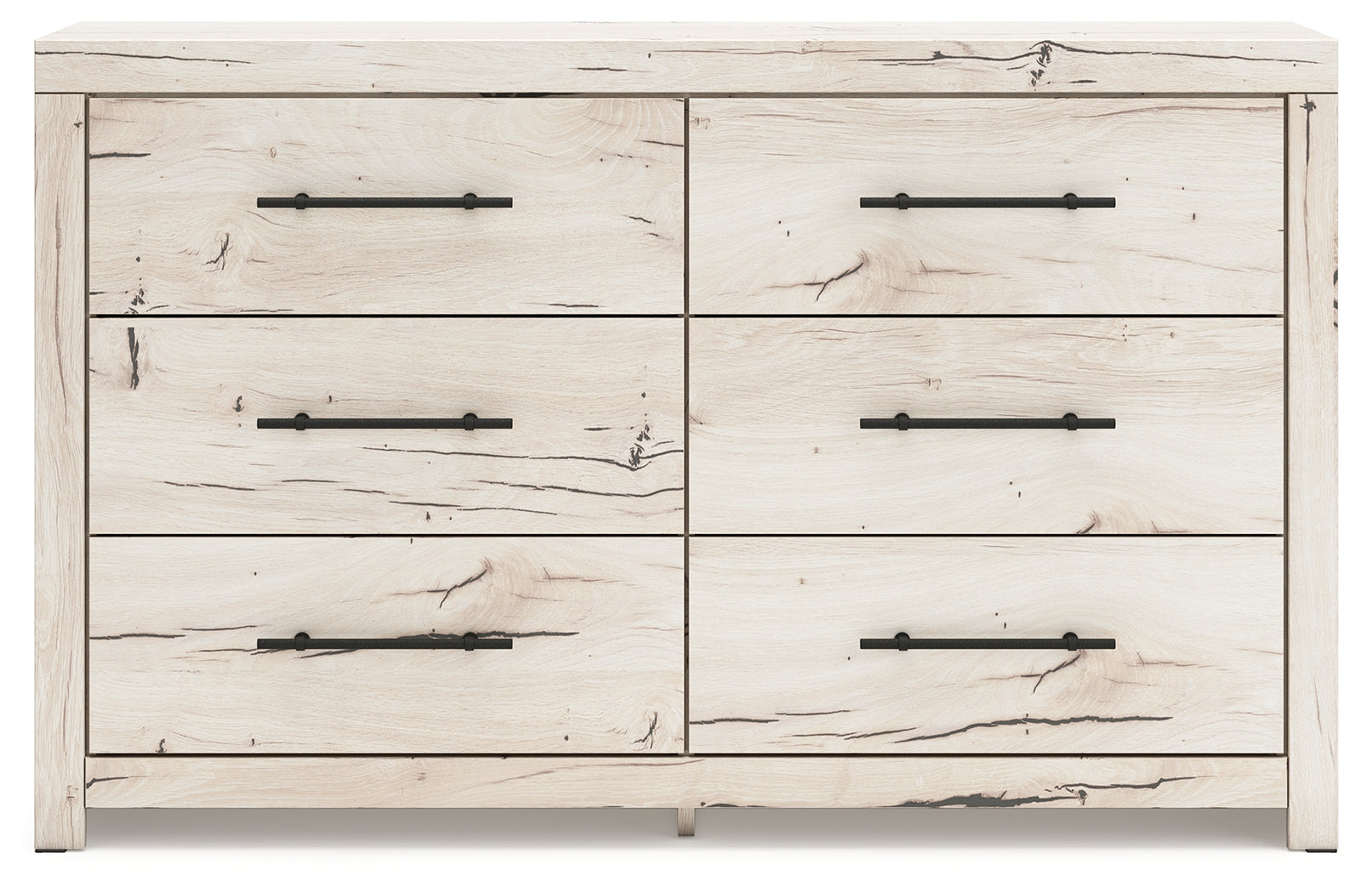 Lawroy Queen Panel Storage Bed with Dresser and 2 Nightstands in Light Natural from Ashley - Luna Furniture